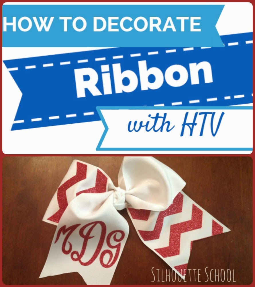 HTV, heat transfer vinyl, ribbon, Silhouette tutorial