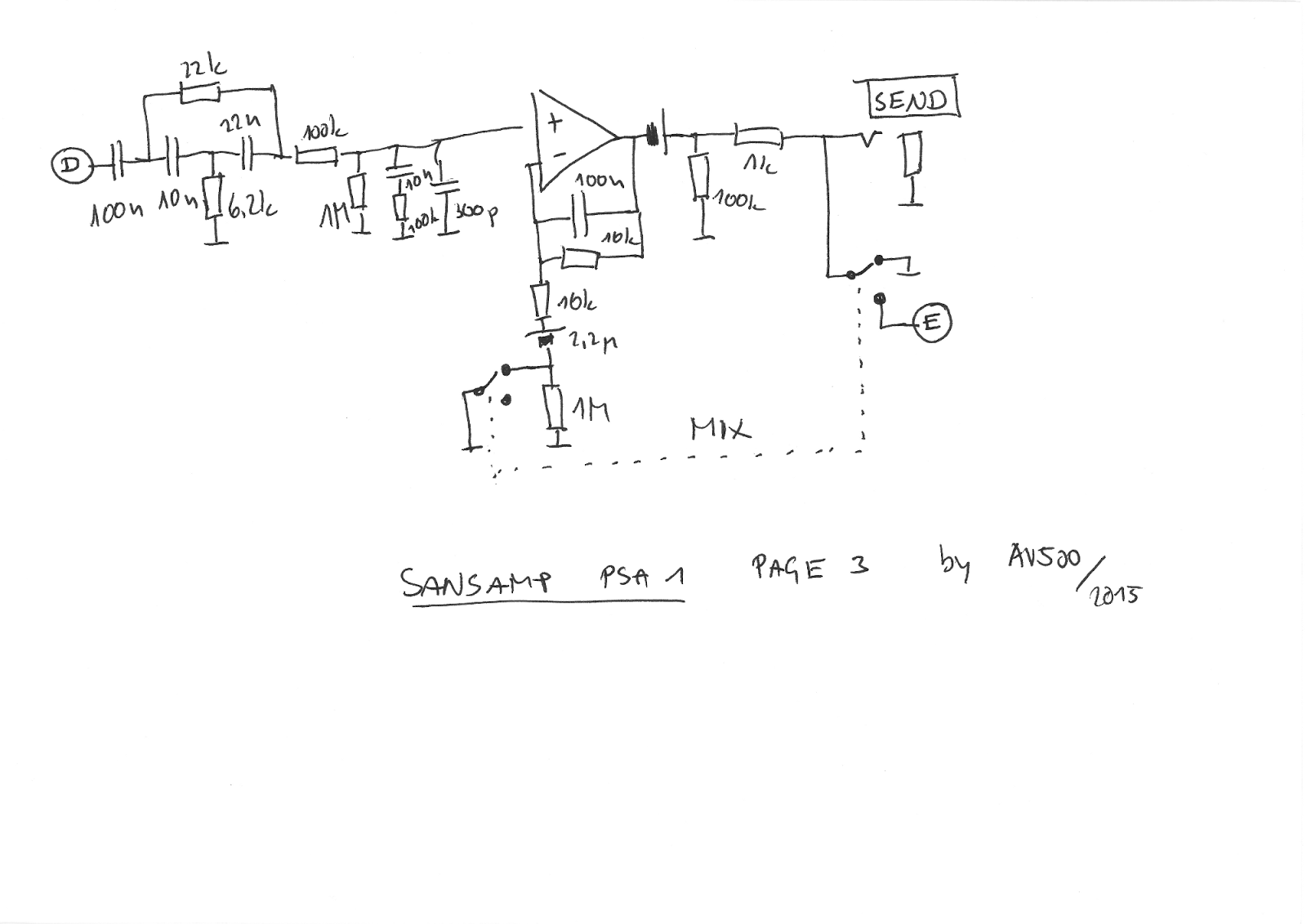 /usr/local TECH 21 SansAmp PSA1 PCB traces and schematics