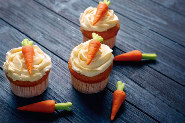 Cupcakes de ZANAHORIA esponjosos Cupcakes de ZANAHORIA esponjosos