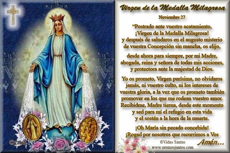 Nuestra Señora De La Medalla Milagrosa 27 Noviembre Comunidad Catòlica Tiberiades Gabitos