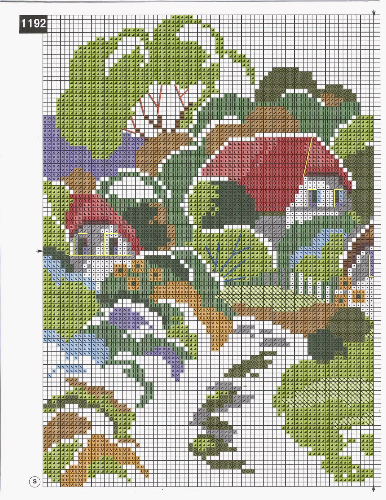 Лонгстич схемы вышивки