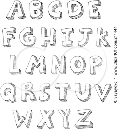 3d Bubble Writing Alphabet A Z Worksheets