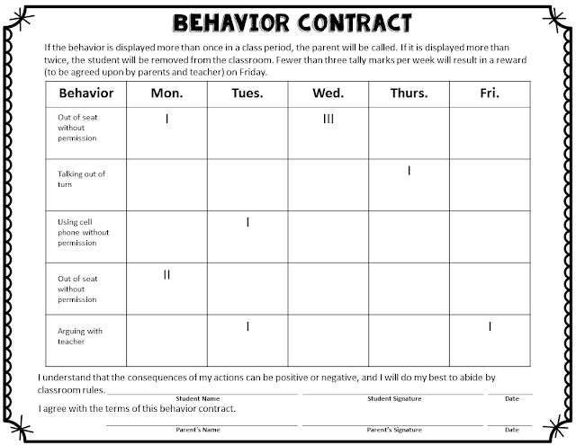 How do you deal with a difficult student at the secondary level? We don't do cute behavior incentives in high school, and other behavior interventions haven't been effective. Therefore, I'm sharing the behavior contract I created that I used with a couple of particularly difficult students. Click through to read about the contract and download it!