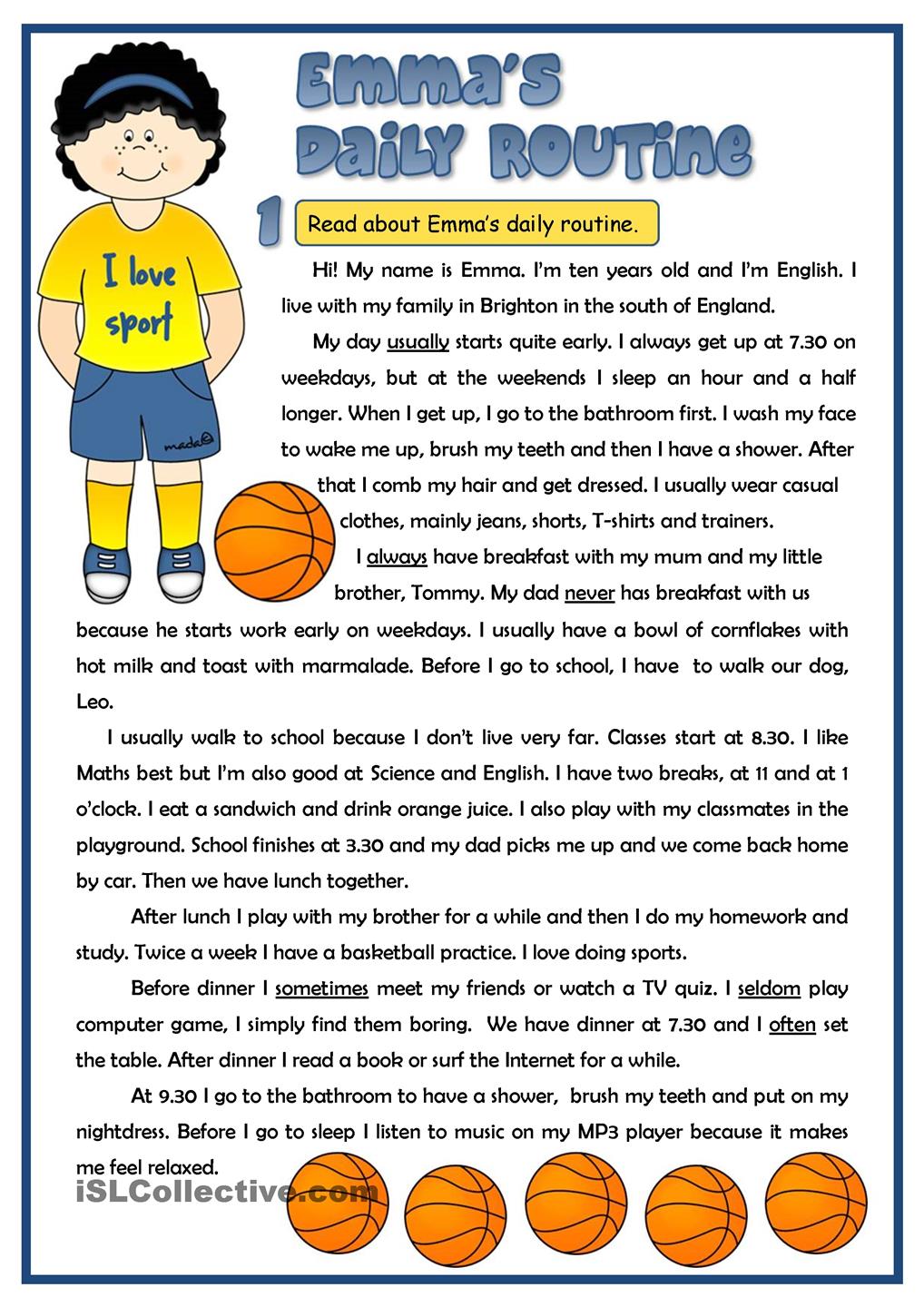 English Blog Trinidad II Daily Routines