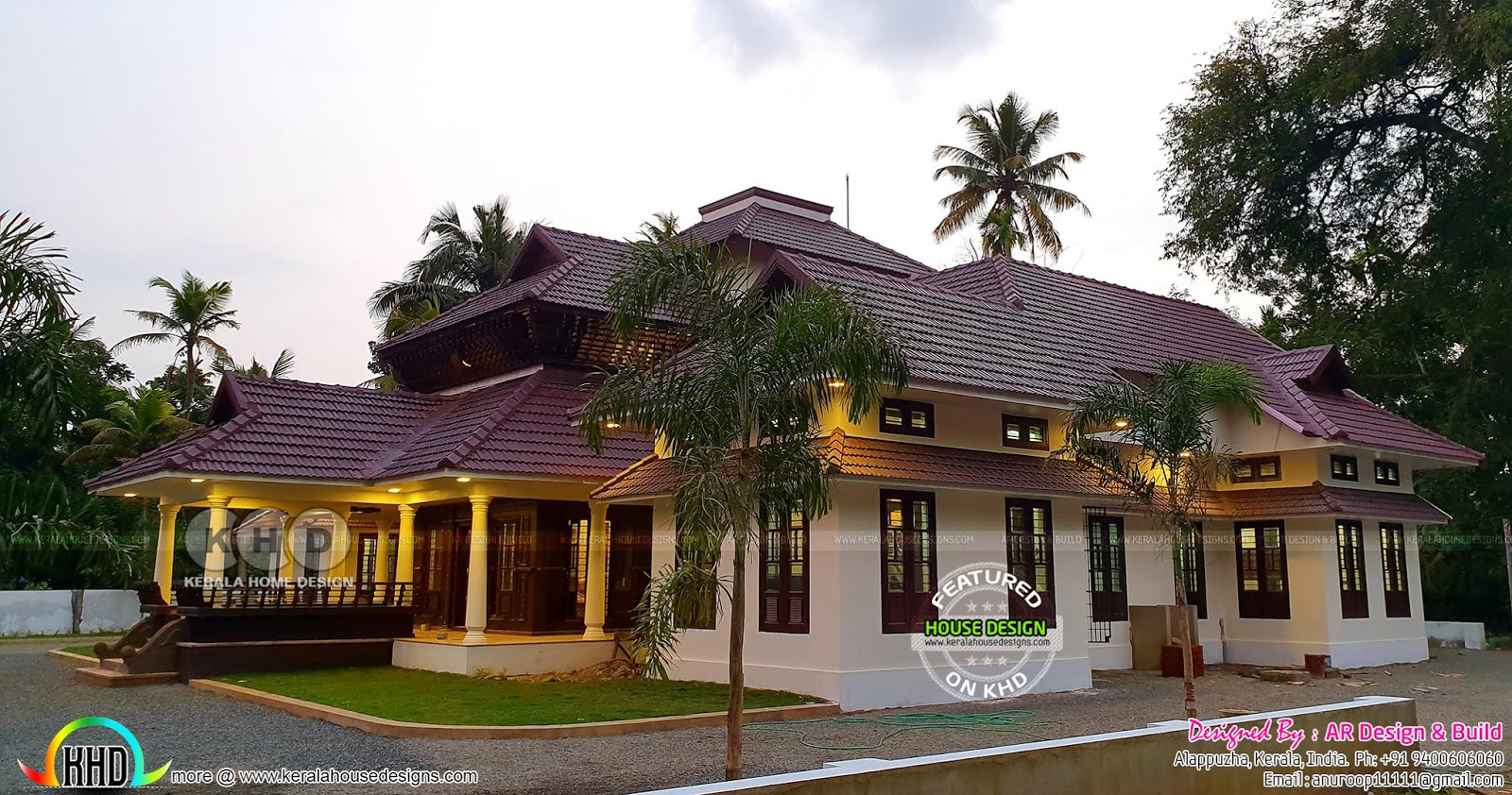 1705 Sq Ft Kerala Traditional Style Home Traditional Style Homes Traditional House Kerala Houses