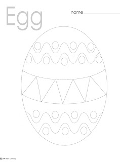 Little Stars Learning: Easter/Egg Coloring and Pre-writing Printables