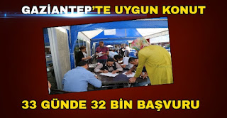 gaziantepte Uygun fiyatlı konut için 33 günde 32 bin kişi başvurdu