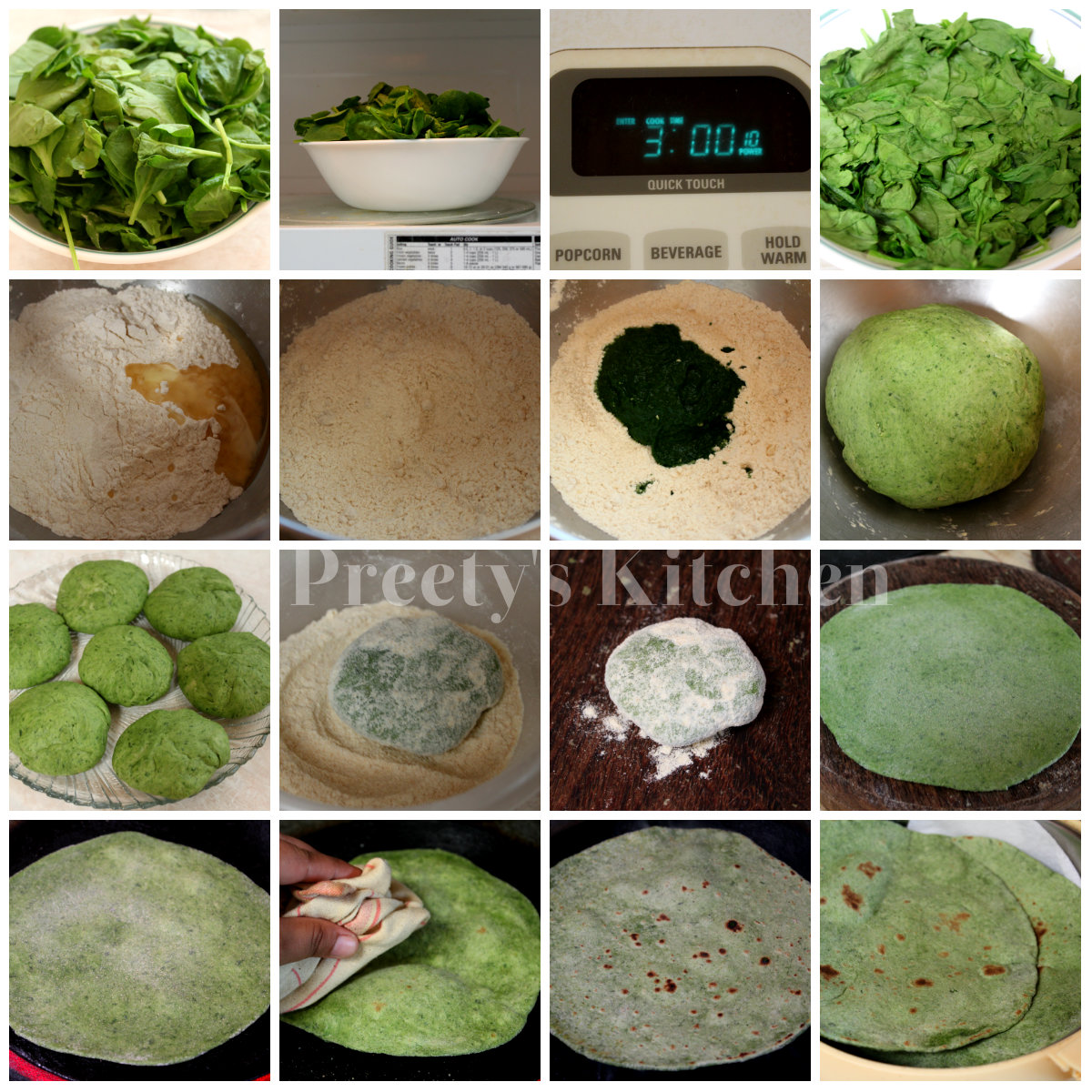 Preety's Kitchen How To Make Homemade Spinach Tortilla