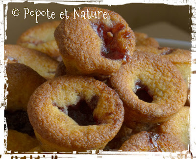 © Popote et Nature - Minimuffins à la compote de fraises et à l'amande