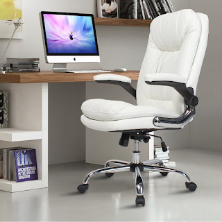 Product Image First Angle YAMASORO Ergonomic Executive Office Chair High-Back PU Leather Computer Desk