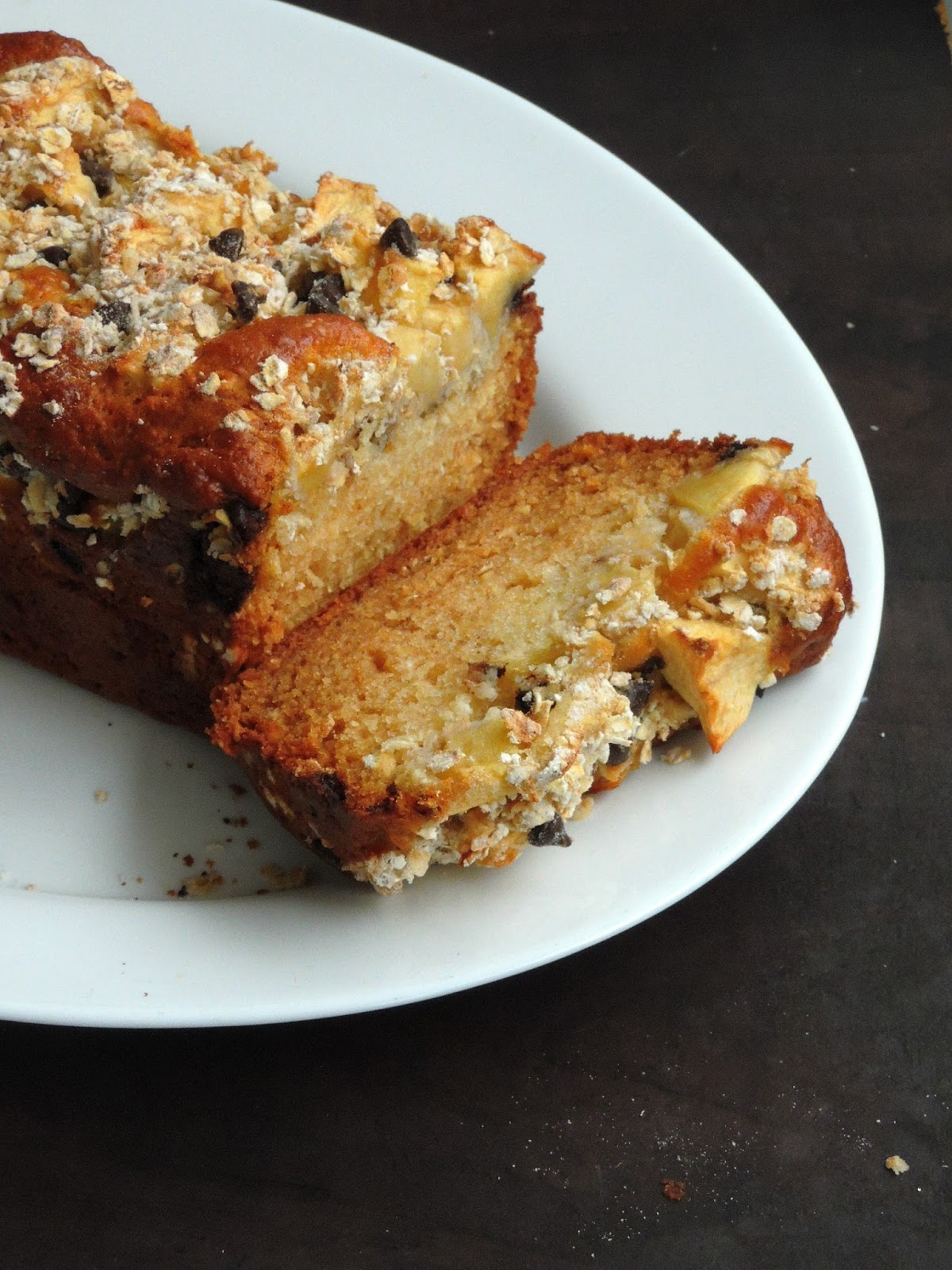 Apple Jaggery Cake with Oats & Chocolate Chips Cook N Click