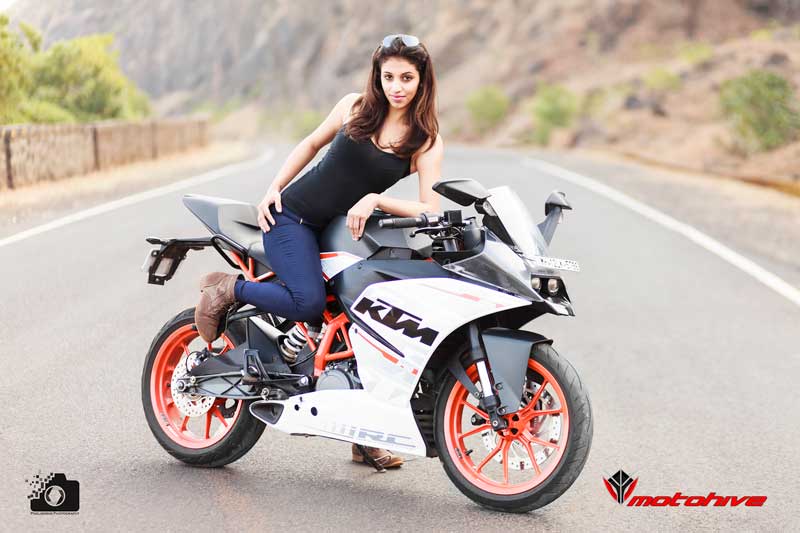 ktm bike with girl