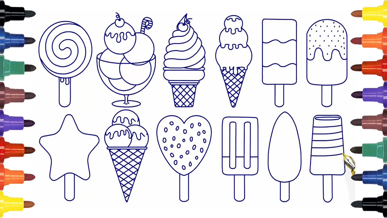 how to draw ice cream coloring ice cream coloring pages kids videoslearning colors - Drawing And Colouring Pictures For Kids how to draw ice cream coloring ice cream coloring pages kids videoslearning colors - Drawing And Colouring Pictures For Kids