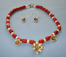 Red Coral, Pearls and Hilltribe Silver