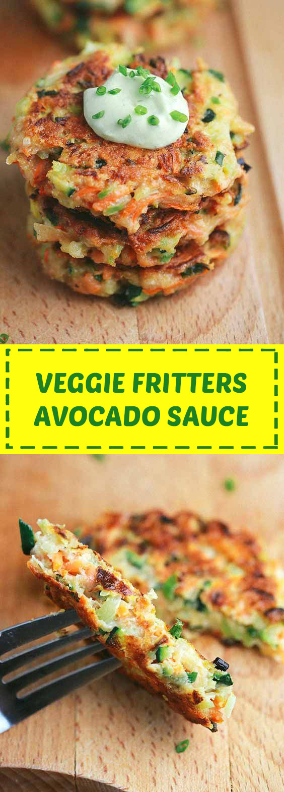 Crispy Vegetable Fritters with Avocado Yogurt Sauce Crispy Vegetable Fritters with Avocado Yogurt Sauce