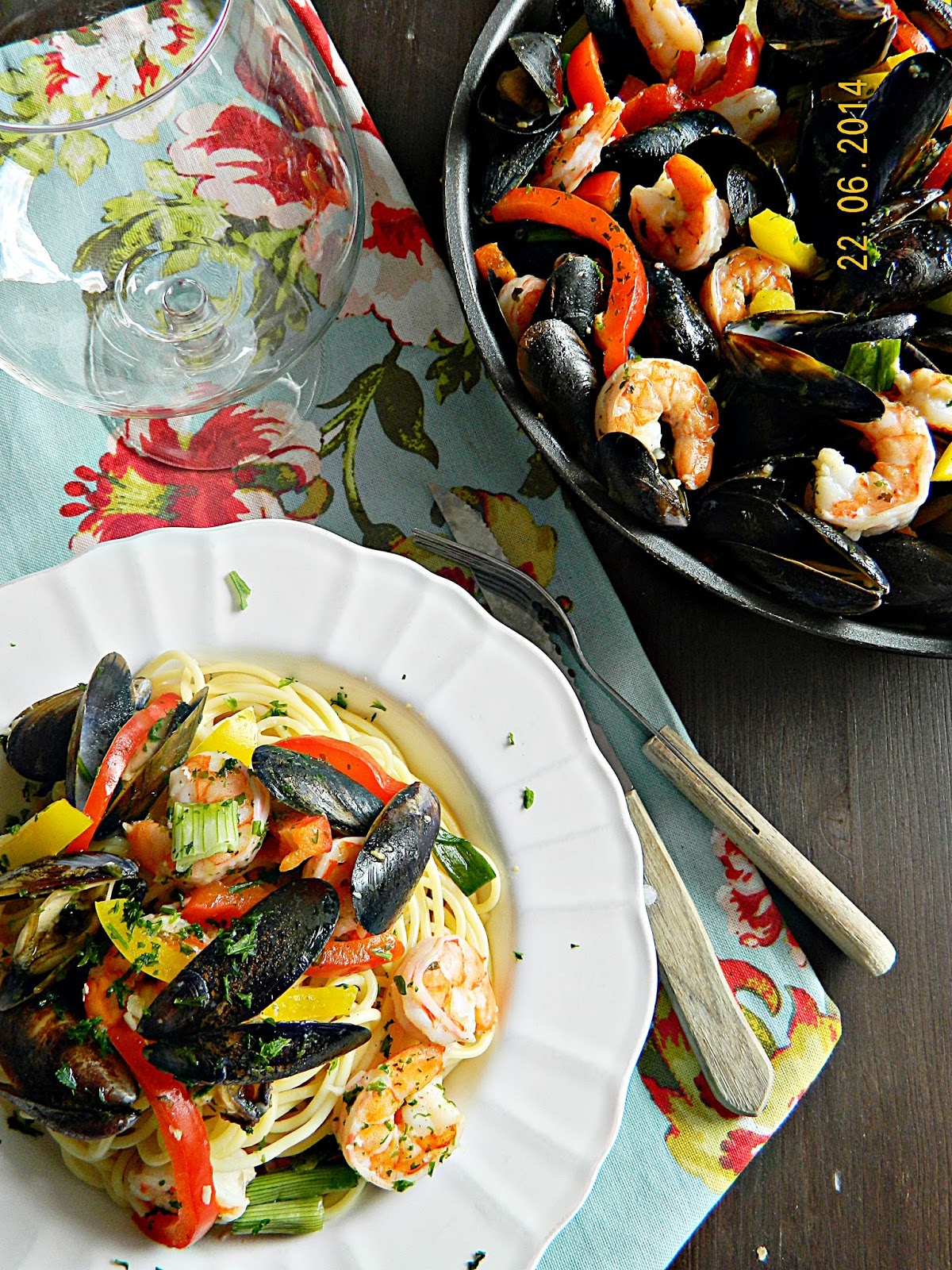 Dr Ola S Kitchen Spaghetti With Mussels Shrimps المكرونة الاسباجتي ببلح البحر والجمبري