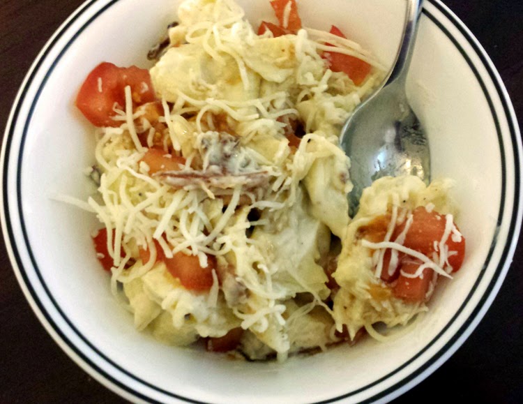 Tastebuds in Tucson Three Cheese Tortellini with Bacon Gouda Alfredo