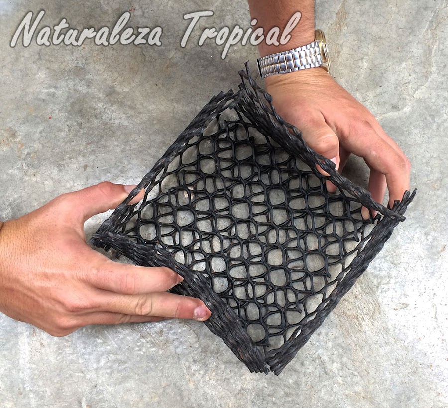 2- Utilizar las manos para plegar los extremos de la cruz, formar un cubo y darle forma a la maceta.