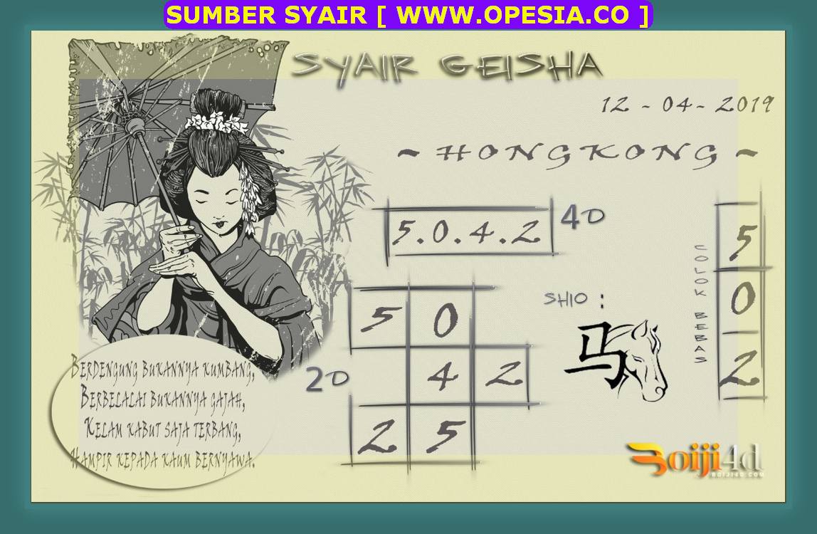 Kode syair hk Jumat 12 April 2019 GOsyair SEDIA KODE