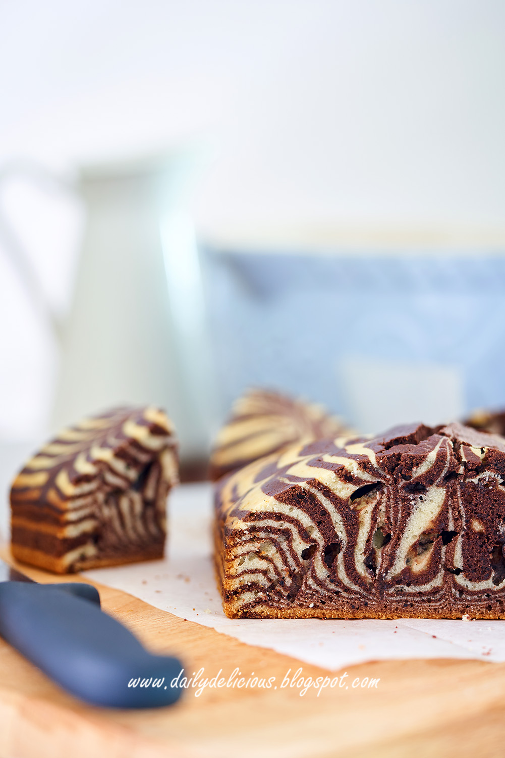 dailydelicious Chocolate and Vanilla Zebra cake