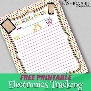 My Fashionable Designs: Free Printable Electronics Tracking Sheet