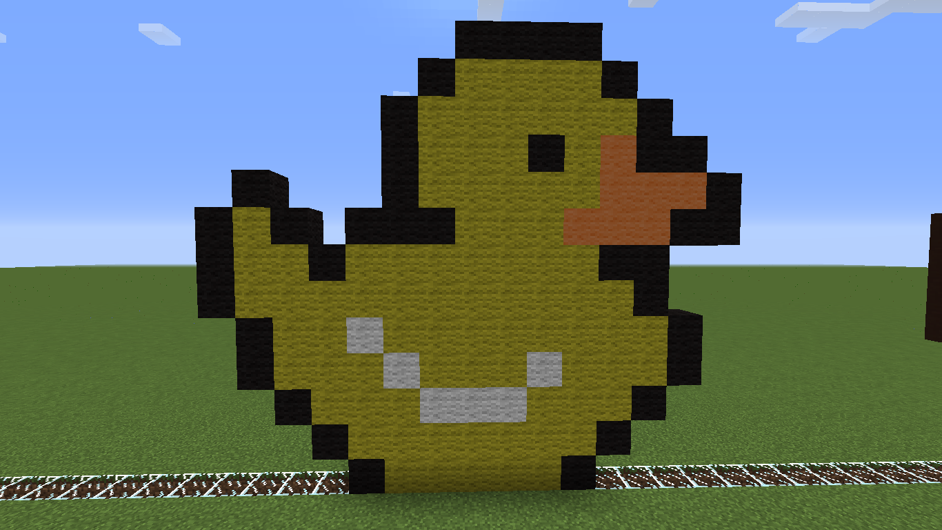 Pixel Art Duck Easy.