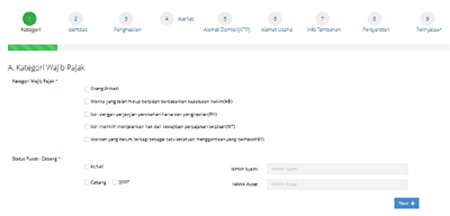 Cara Registrasi dan Aktivasi NPWP Penyampaian SPT Melalui DJP Online 9 isi formulir yang disediakan secara lengkap dan benar untuk aktifasi NPWP anda secara online di pajak.go.id