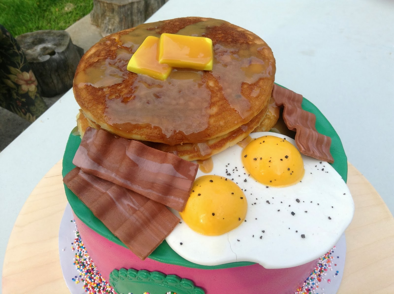 THE MIGHTY BAKER Breakfast Themed Birthday Cake