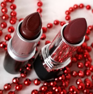 MAC Lipstick in Sin and Avon's Perfectly Matte Lipstick in Wild Cherry