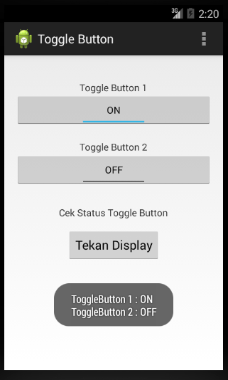  Cara Membuat Toggle Button ANdroid Dengan Program di Eclipse