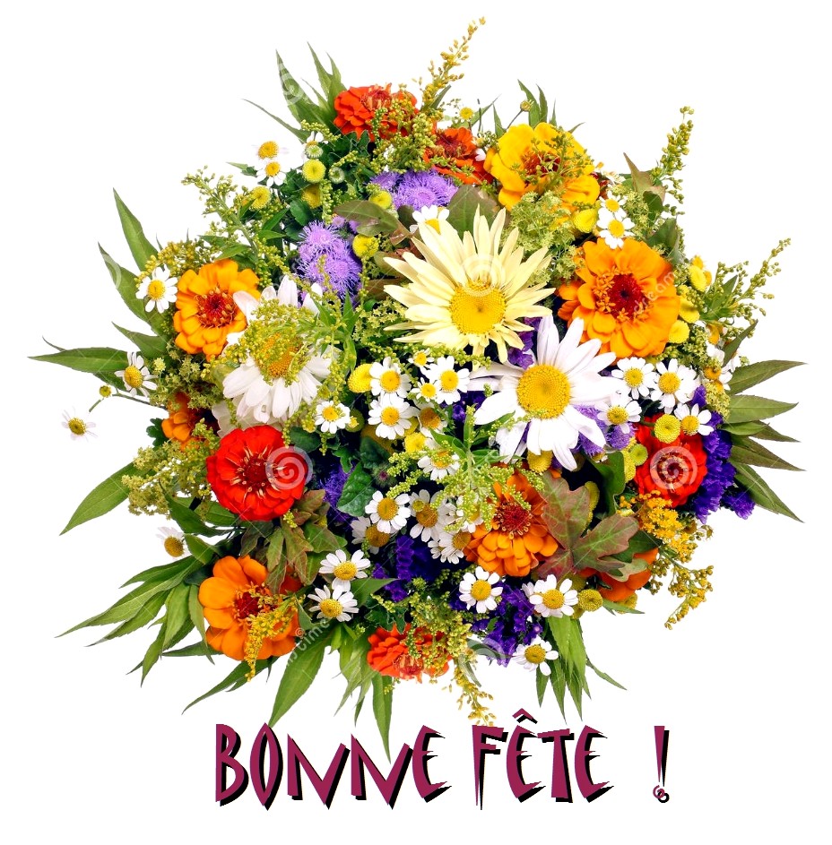Image Bouquet De Fleurs Bonne Fête Souhaite la Fête: Flora, Fleur, Flore, Florine, Floriane, Florette