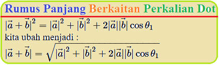 Rumus Panjang Berkaitan Perkalian Dot Konsep Matematika Koma