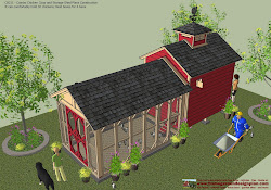 chicken shed coop combo plans garden storage run building completed perspective construction bertia