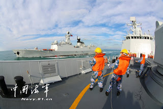 Entrenamiento en el mar de China Oriental