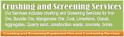 Crushing and Screening Services | Portable Mobile Crushers and Screeners 