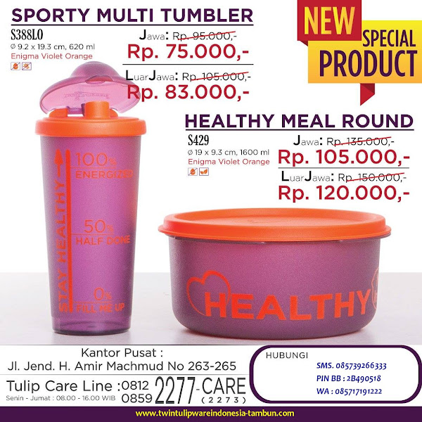 New Special Product : Sporty Multi Tumbler - Healthy Meal Round | September 2016 Special Price Business Lunch Box MB | September 2016