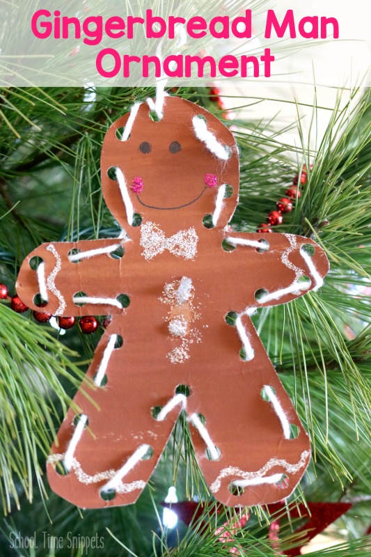 diy gingerbread man ornament