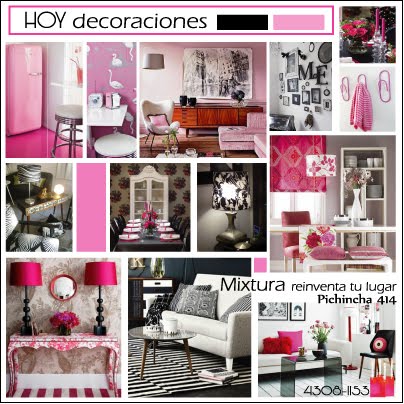 Combinar rosa y negro en la gusta medida aportan energia y glamour
