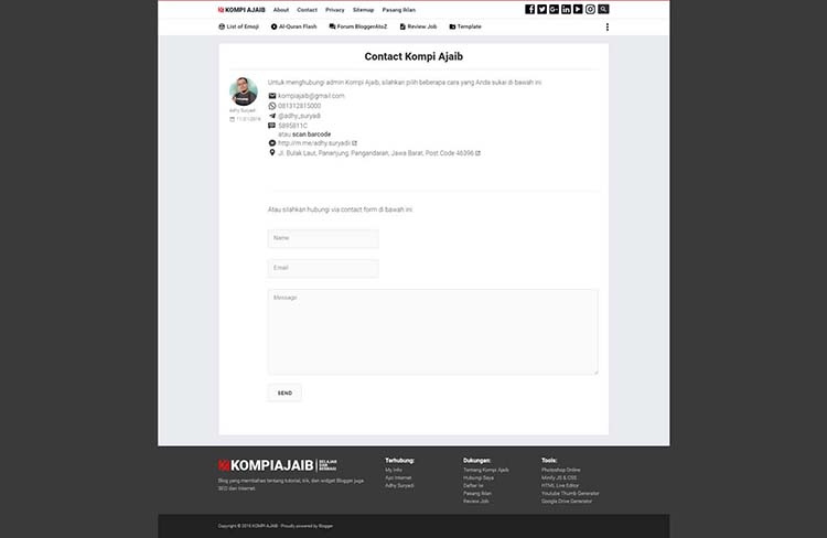 Modifikasi Google Form Untuk Contact Form Blog AMP