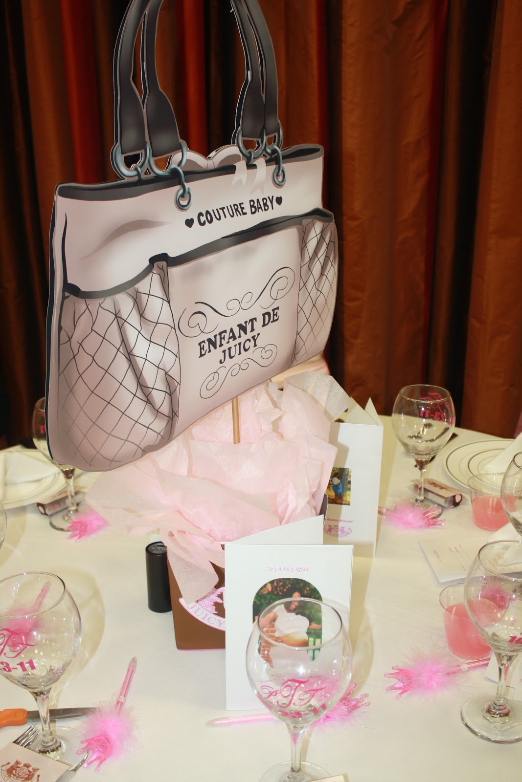 Juicy Couture Baby Shower: Juicy Baby Shower Centerpieces