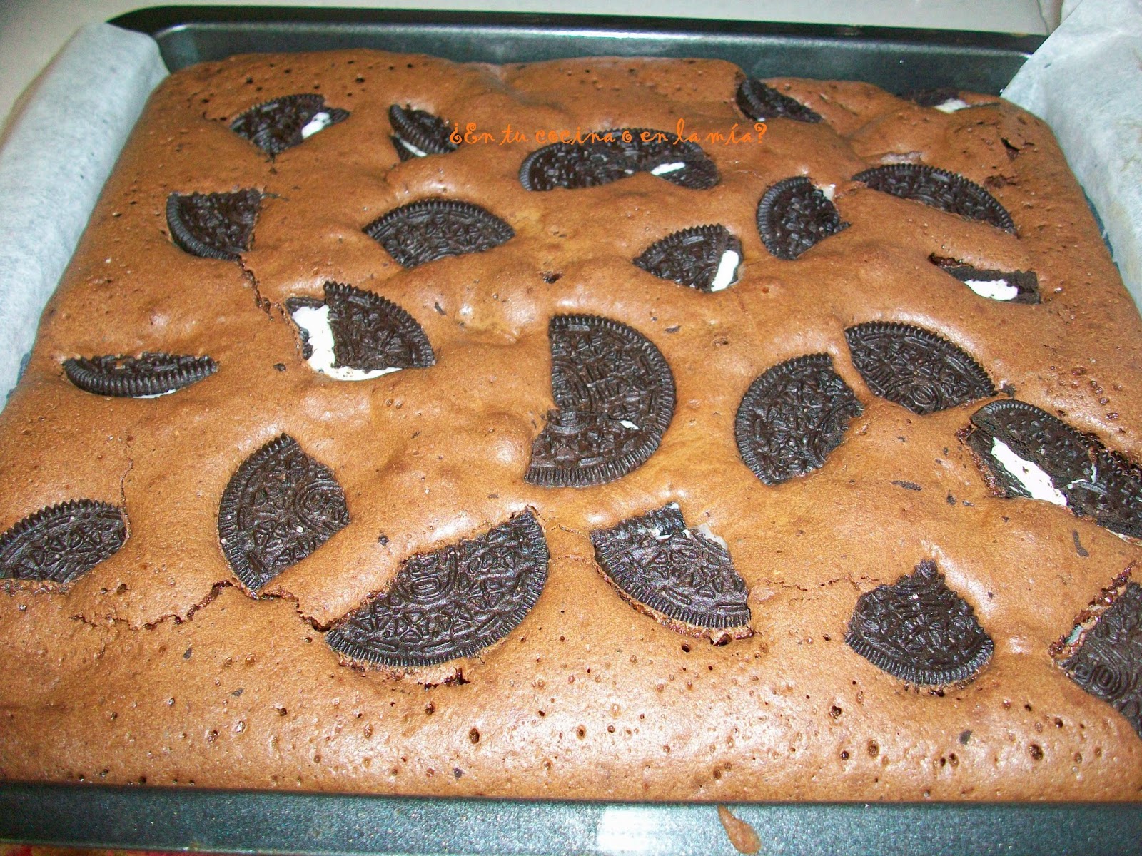 ¿En tu cocina o en la mía? BROWNIE DE CHOCOLATE Y OREO (Receta de