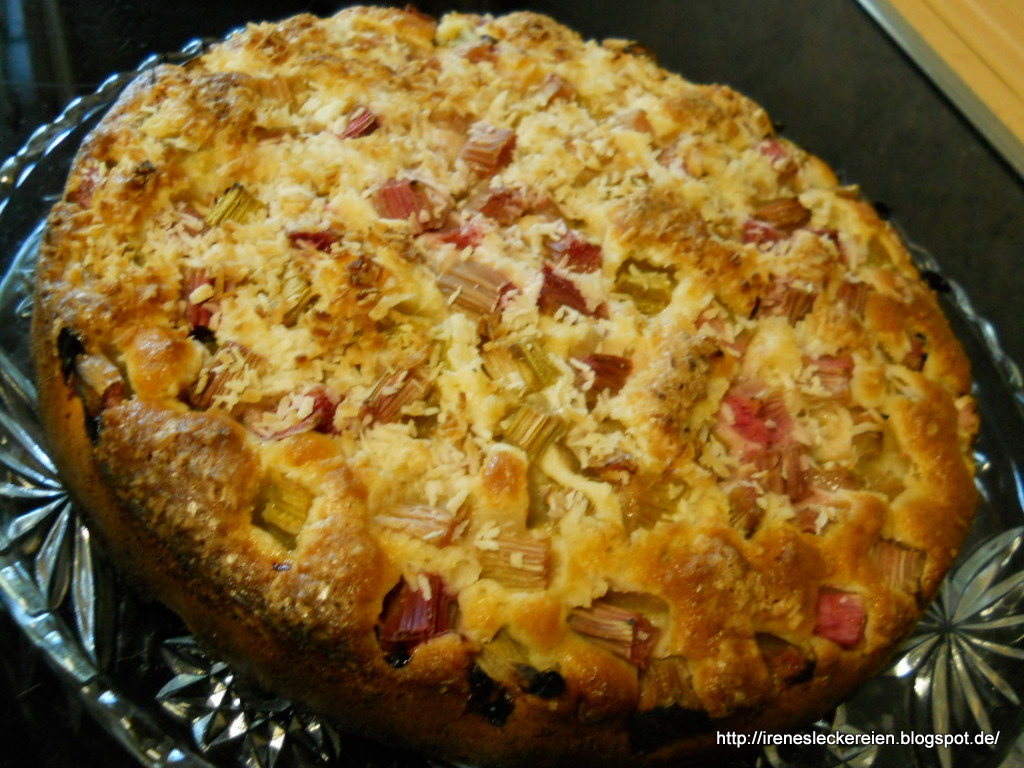 Irène`s Leckereien♥: Rhabarberkuchen mit Kokos