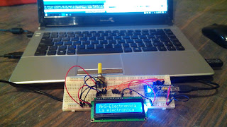 "Circuito en Protoboard Arduino y Display LCD 16x2"