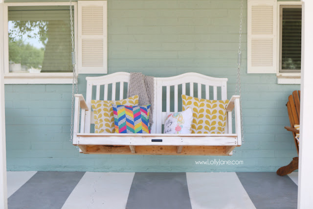 baby crib porch swing makeover