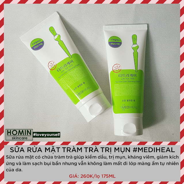 Sữa rửa mặt tràm trà trị mụn của Mediheal Sữa rửa mặt tràm trà trị mụn của Mediheal