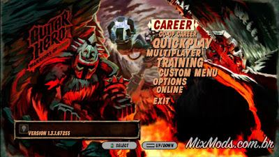 gh3 guitar hero III mod warriors of rock WOR menu zones