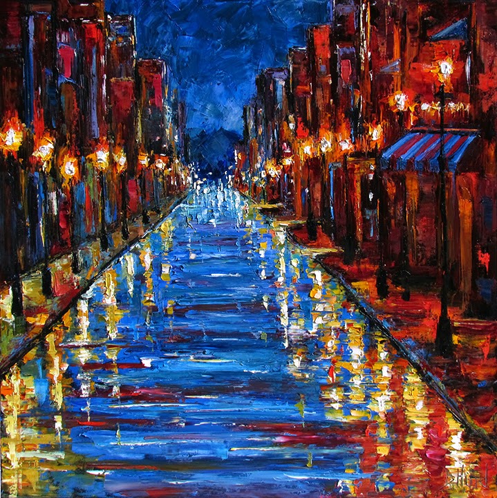 Debra Hurd Original Paintings AND Jazz Art: New Orleans Cityscape