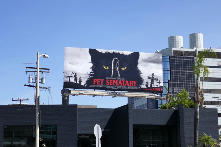 Pet Sematary film billboard Beverly Boulevard Pet Sematary film billboard