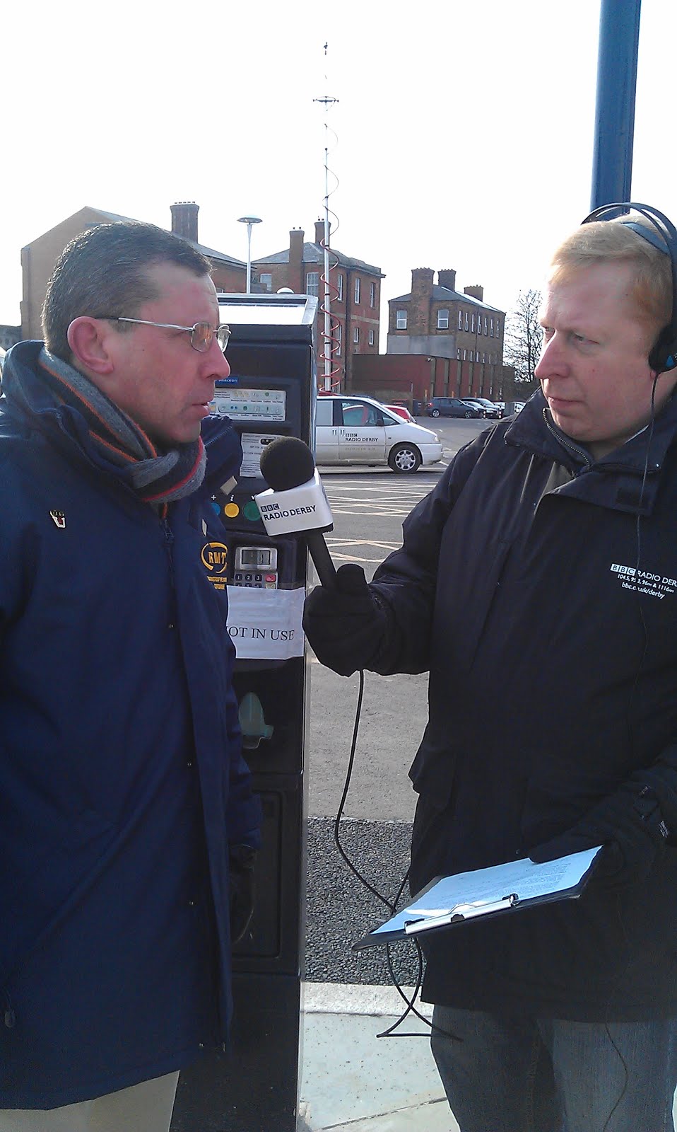 Midlands TUC media BBC Radio Derby interview RMT's Ken Usher