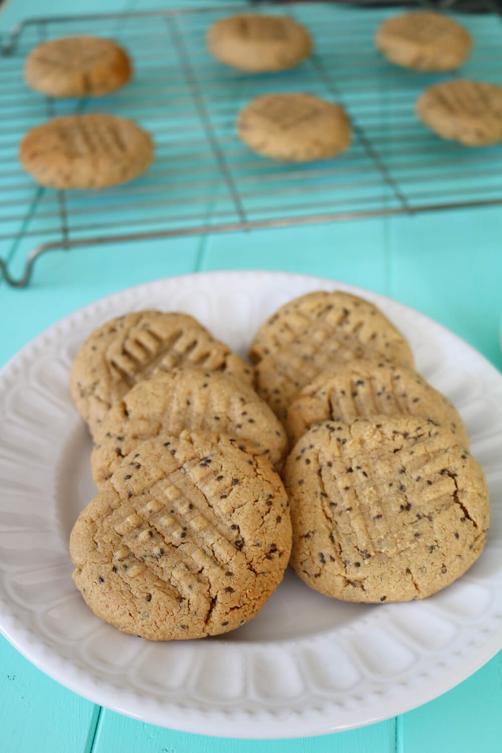 4 Ingredient Peanut Butter Chia Seed Cookies (GF & DF) | Hungry Little Bear